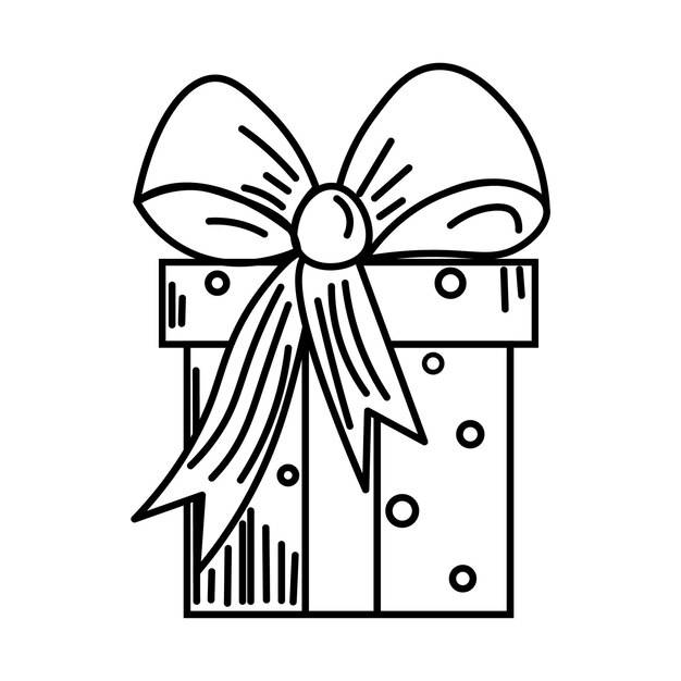 Иллюстрация подарочной коробки с бантом