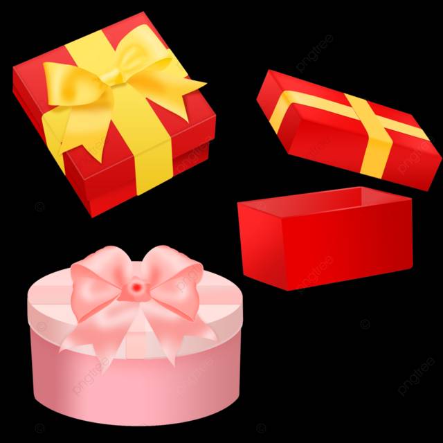 Трехмерная подарочная коробка бантом подарочная коробка подарок романтический любовник любовь PNG 