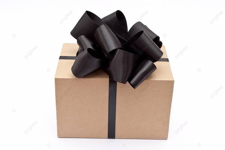 коробка с черным бантом Фото Фон И картинка для бесплатной загрузки