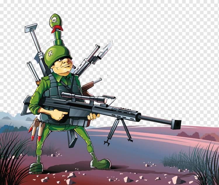 Иллюстрация мультипликационного солдата, раскрашенные вручную солдаты, Акварельная живопись, комиксы, нарисованная png