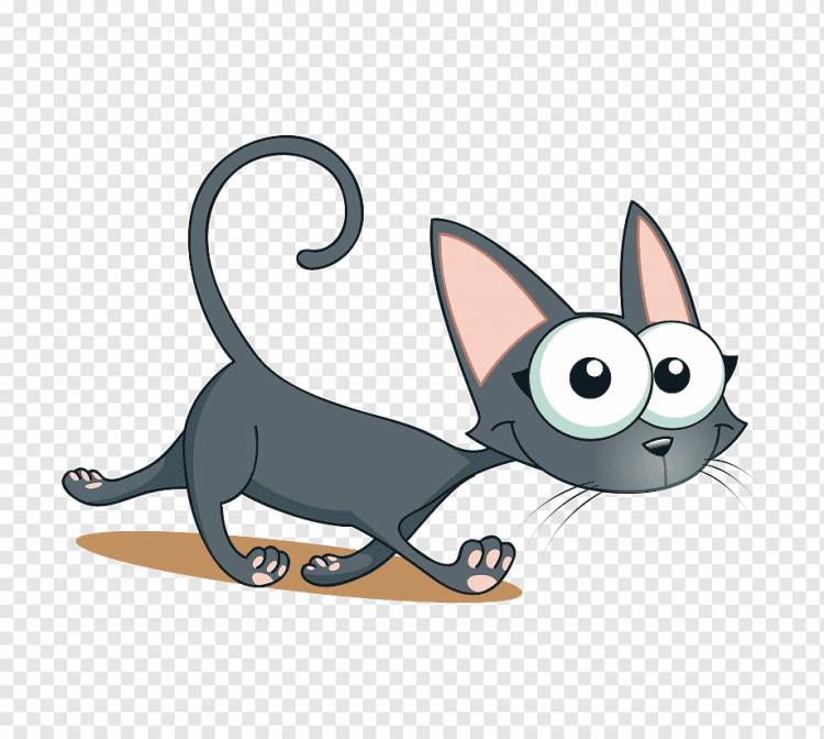 Рисунок котенка, нарисованный вручную мультфильм милый кот гуляет, акварель, ребенок, млекопитающее png