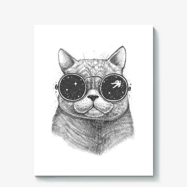 Холст «Кот в космических очках», в интернет-магазине в Москве, автор