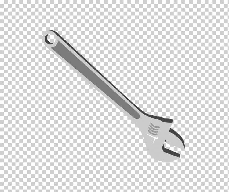 Tool Drawing Wrench Cartoon, Серебряный гаечный ключ, Мультипликационный персонаж, угол, служба png