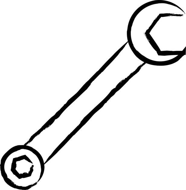 Векторная иллюстрация гаечного ключа