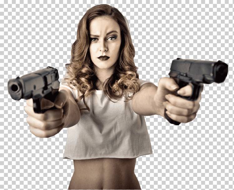 Огнестрельное оружие пистолет пистолет, женщина, рука, фотография, люди png