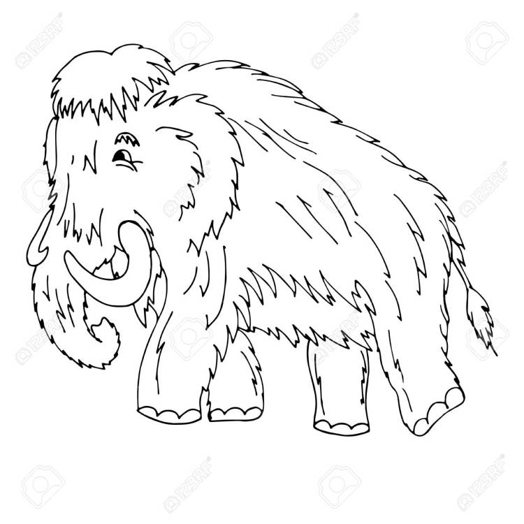Детский рисунок мамонта
