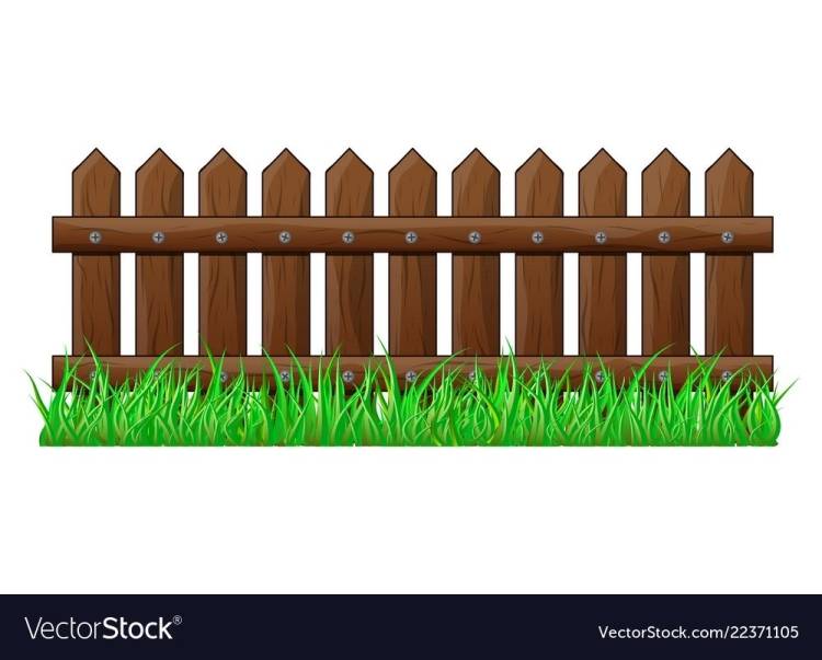 Деревянный мультяшный забор