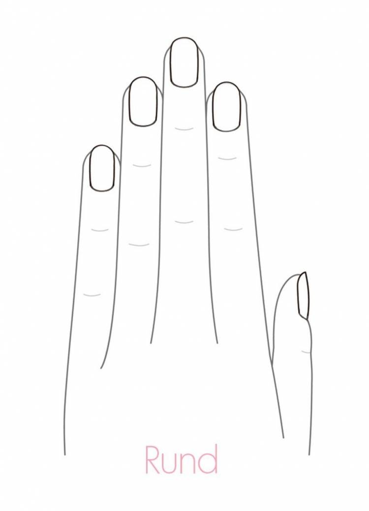 Нарисованная рука с ногтями 