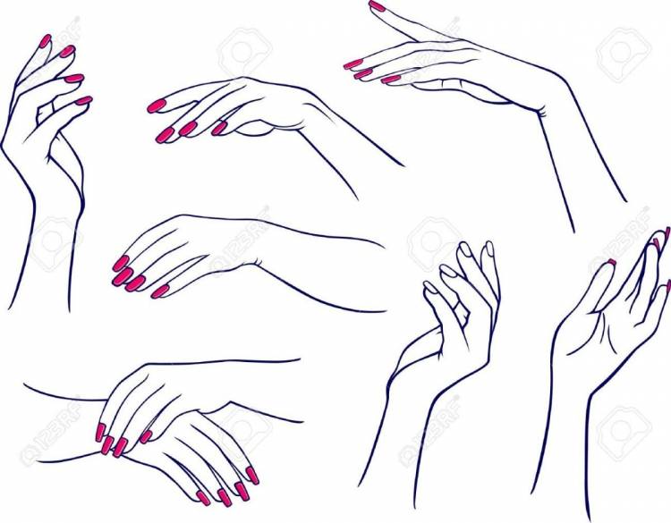 Рисунок женская кисть руки