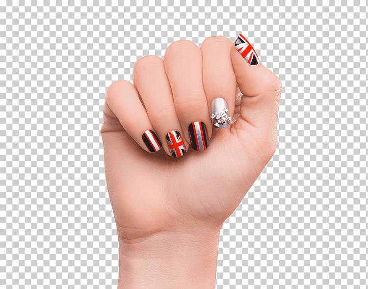 Маникюр Nail Art Лак для ногтей Косметика, Nail, рука, наклейка, модель руки png