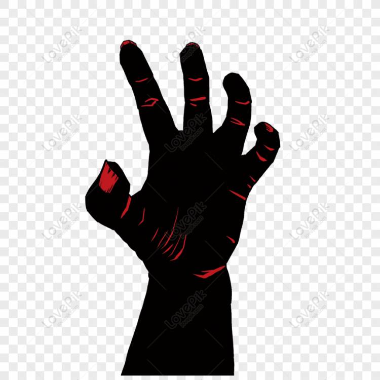 свободно Хэллоуин черная рука красные ногти PNG amp; PSD изображения скачать _ размер