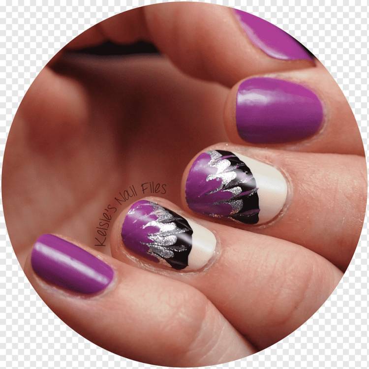 Наращивание ногтей Маникюр Ручная модель Лак для ногтей, Nail, фиолетовый, рука, модель руки png