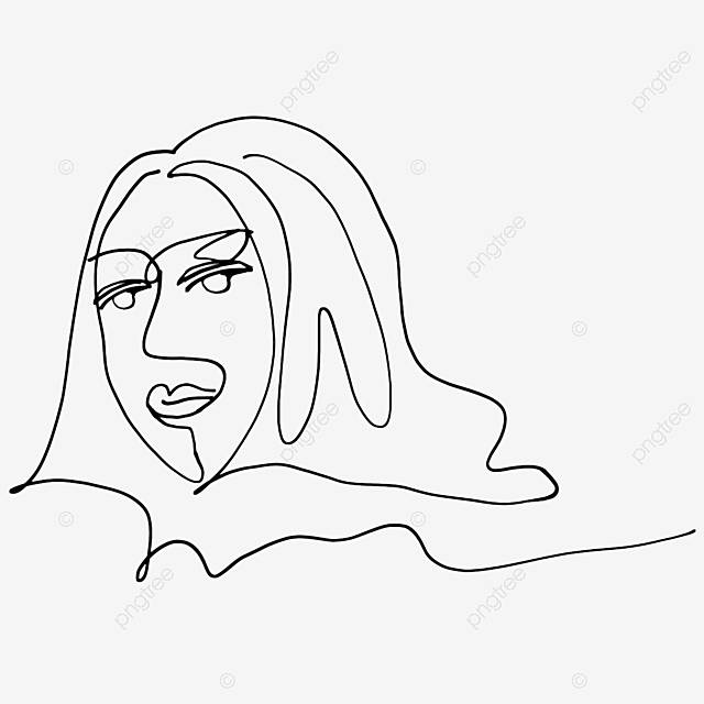 Рука нарисованные короткие волосы линия женщина иллюстрация PNG , линейка, чёрный, женщина PNG картинки и пнг PSD рисунок для бесплатной загрузки