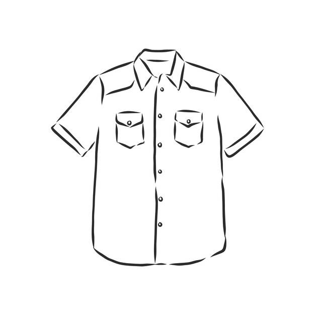 Нарисованная рукой иллюстрация рубашки униформы доктора