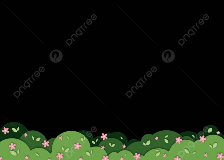 зеленая трава кусты с розовыми цветами границы фона в стиле вырезки из бумаги PNG , зеленый, трава, цветок PNG картинки и пнг PSD рисунок для бесплатной загрузки