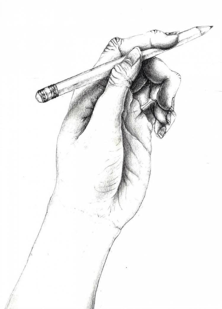 Нарисованная рука с сигаретой