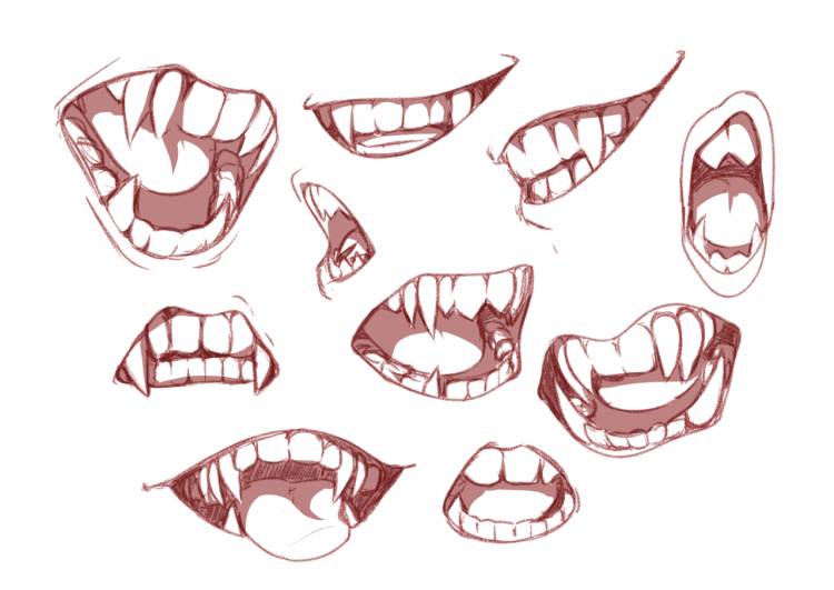 Рисунок рта с зубами