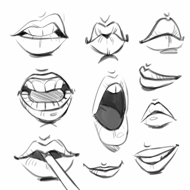 Мультяшные губы