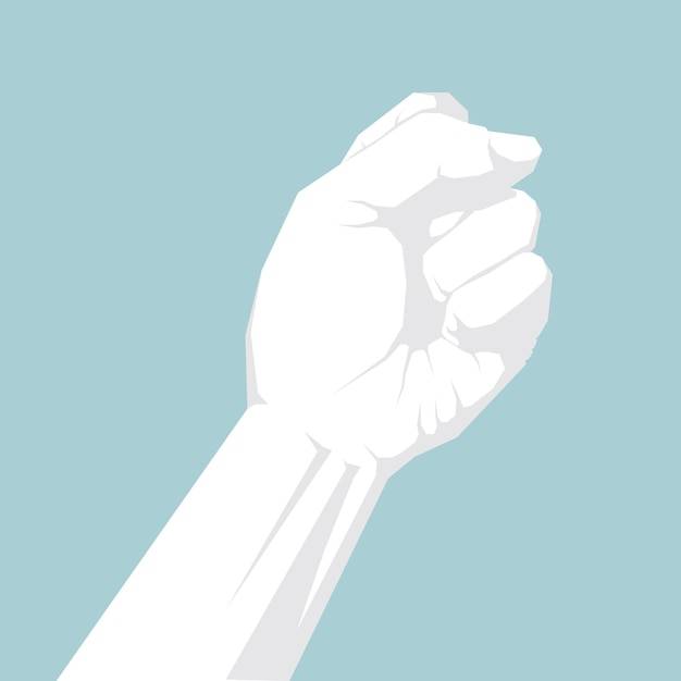 Нарисованный кулак для дизайна концепции power