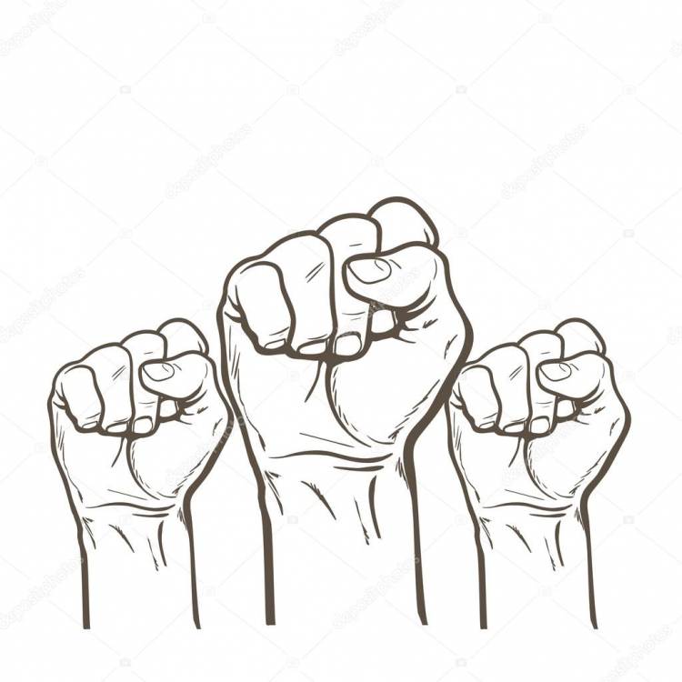 Кулак как символ удачи, силы и решимости Векторное изображение ©Sabelskaya