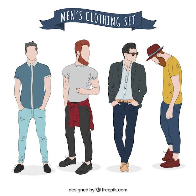 Современные мужская одежда набор
