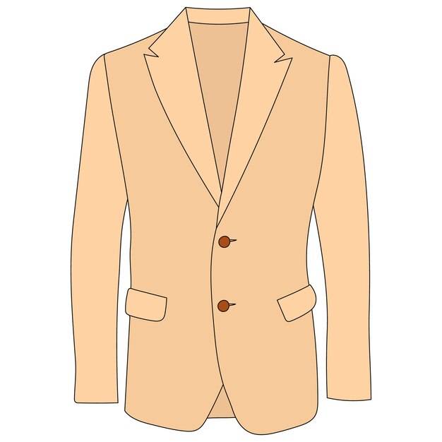 Векторная изолированная мужская куртка на белом фоне
