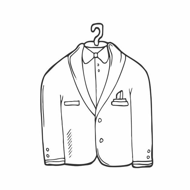 Свадебный смокинг каракули значок куртка с галстуком-бабочкой мужская формальная одежда мужская одежда мужской костюм на манекене ателье изолированный вектор