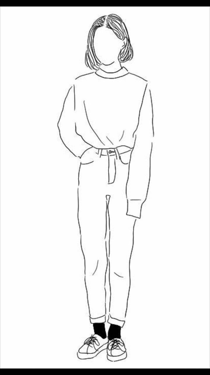 Легкий рисунок человек в одежде