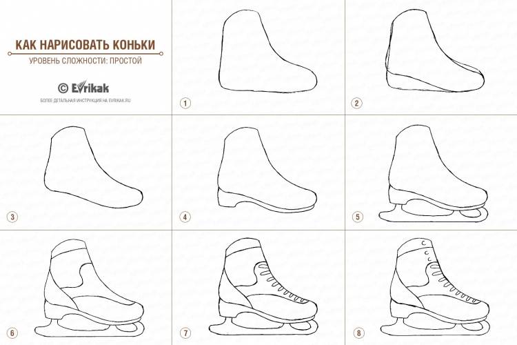 Поэтапное рисование обуви