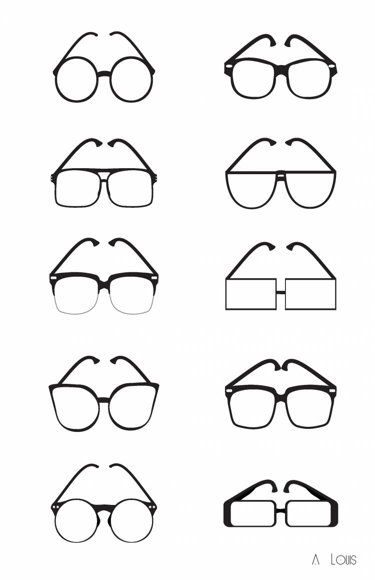 Как нарисовать очки 