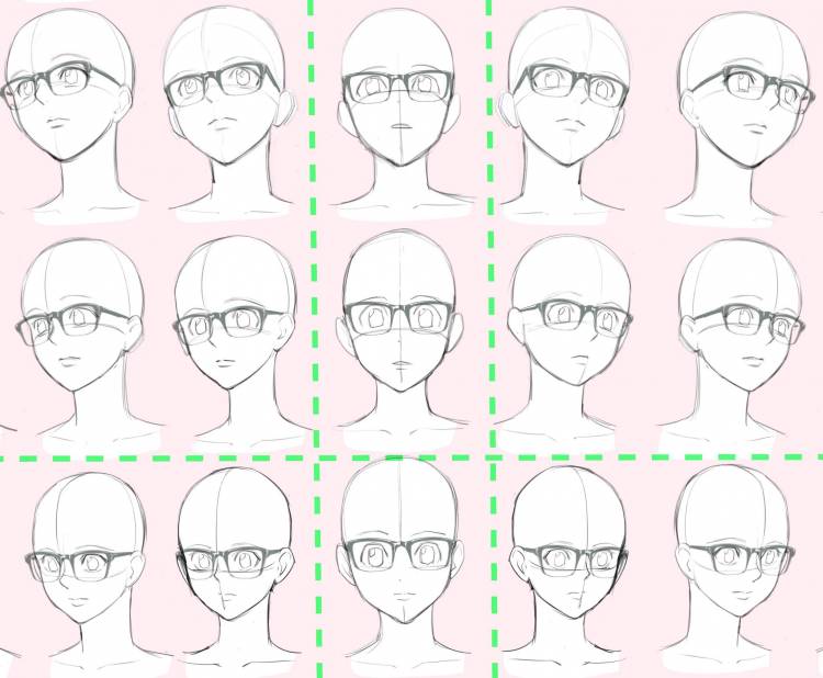 Как нарисовать очки на лице 