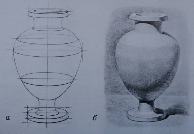 Поэтапное рисование вазы