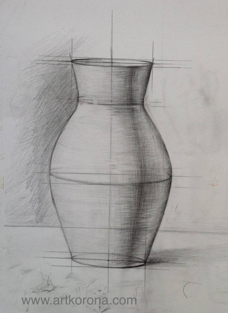 Объемная ваза рисунок