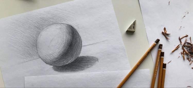 Как нарисовать шар карандашом