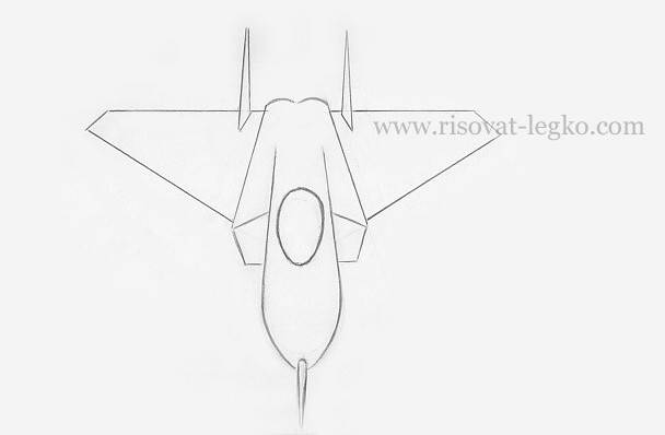 Как нарисовать самолет военный карандашом