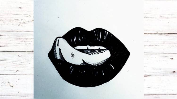 Как нарисовать губы за