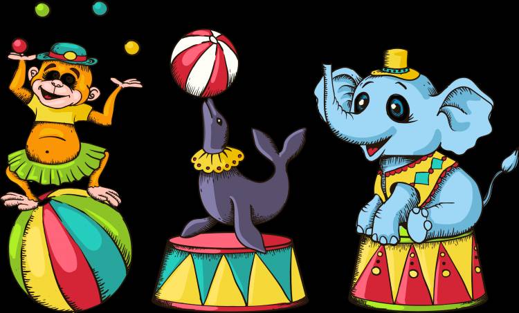 Цирковые животные рисунки для детей 