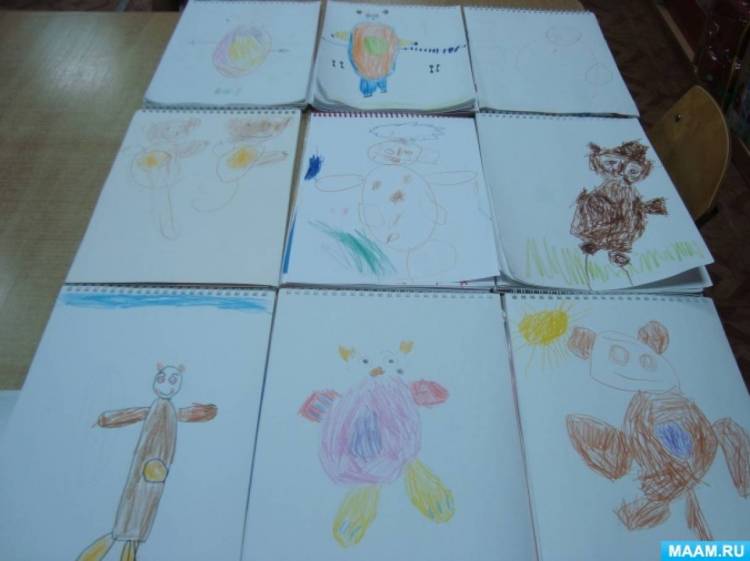 Конспект занятия по рисованию в средней группе «Медведь» 