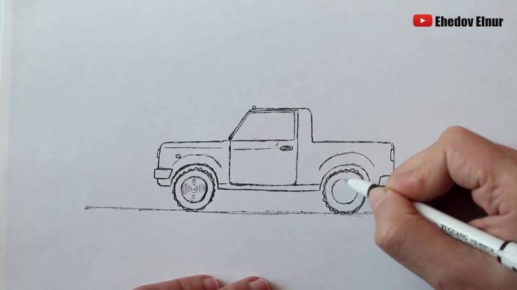 Как легко нарисовать машину Пикап