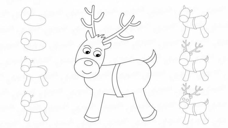 Как нарисовать оленя поэтапно карандашом
