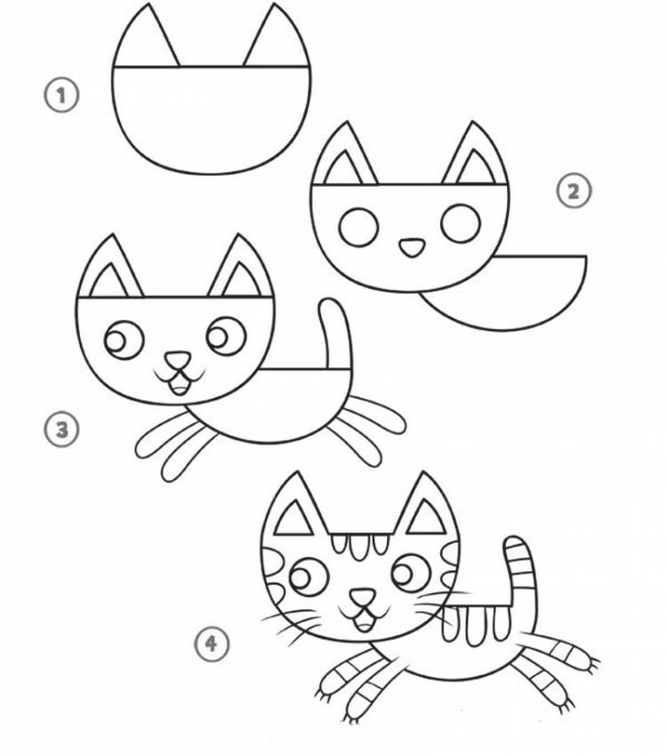 Как ребенку рисовать кошек и собак