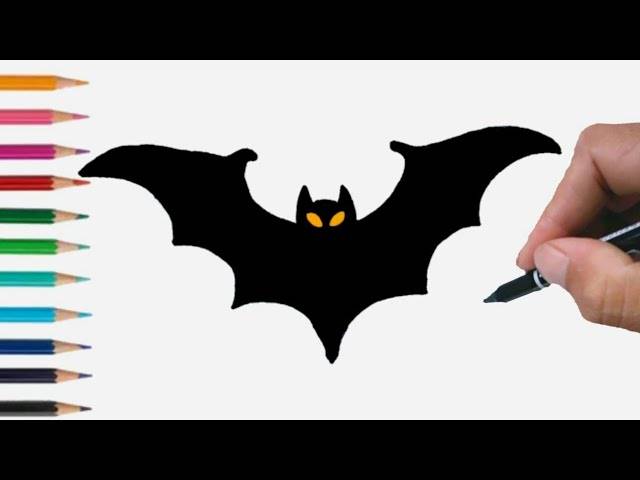 Как нарисовать летучую мышь, How to draw a bat