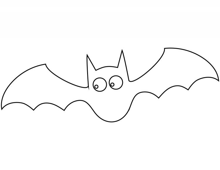 Рисунок летучая мышь для детей карандашом
