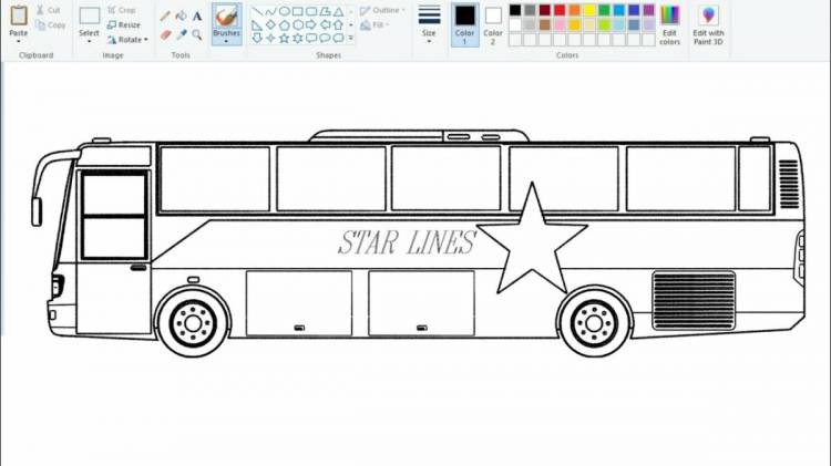 как нарисовать автобус