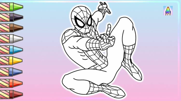 Как нарисовать ЧЕЛОВЕКА ПАУКА из мультика Spider Man