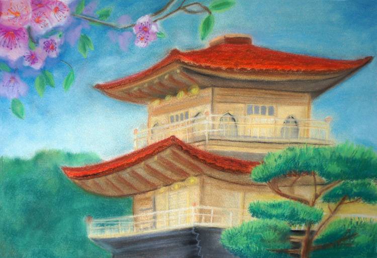 Пагода японская рисунок