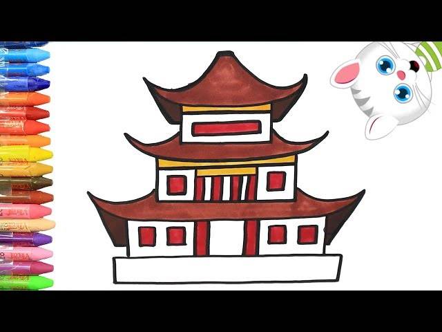 Как нарисовать Традиционный японский дом с MiMi