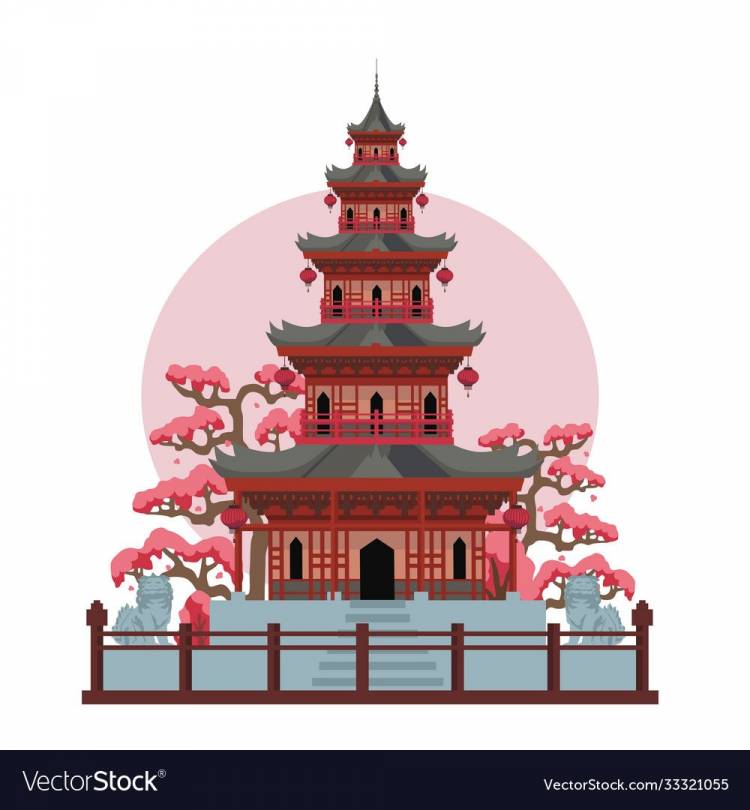 Пагода рисунок