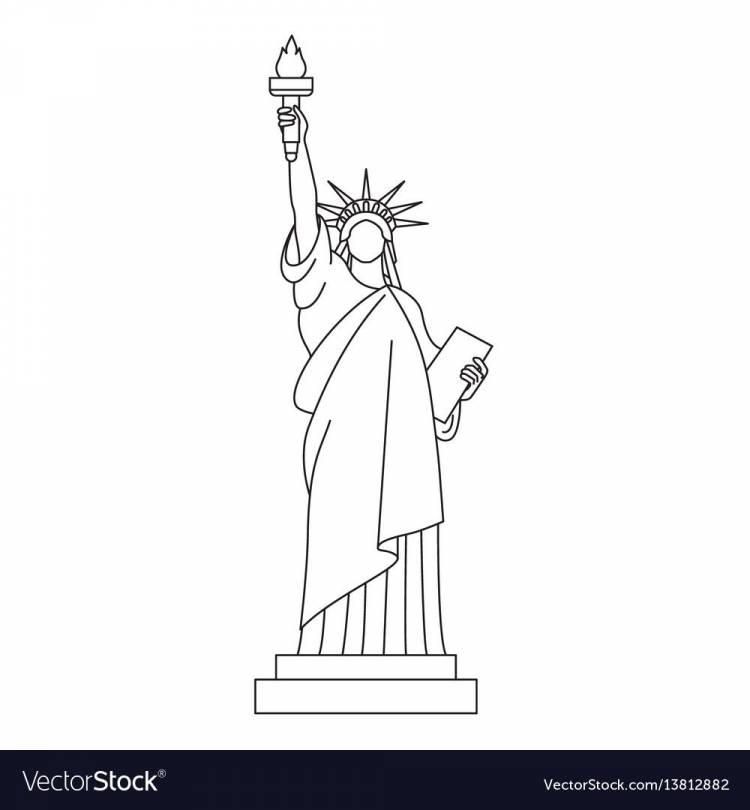Нарисовать статую свободы