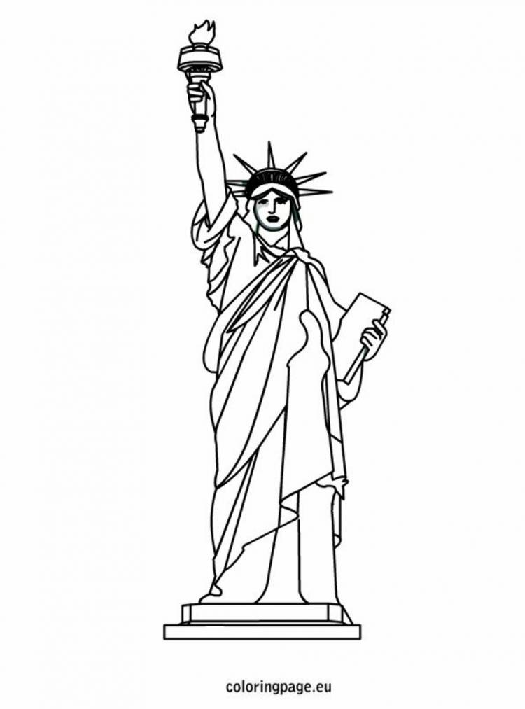 Статуя свободы рисунок для срисовки